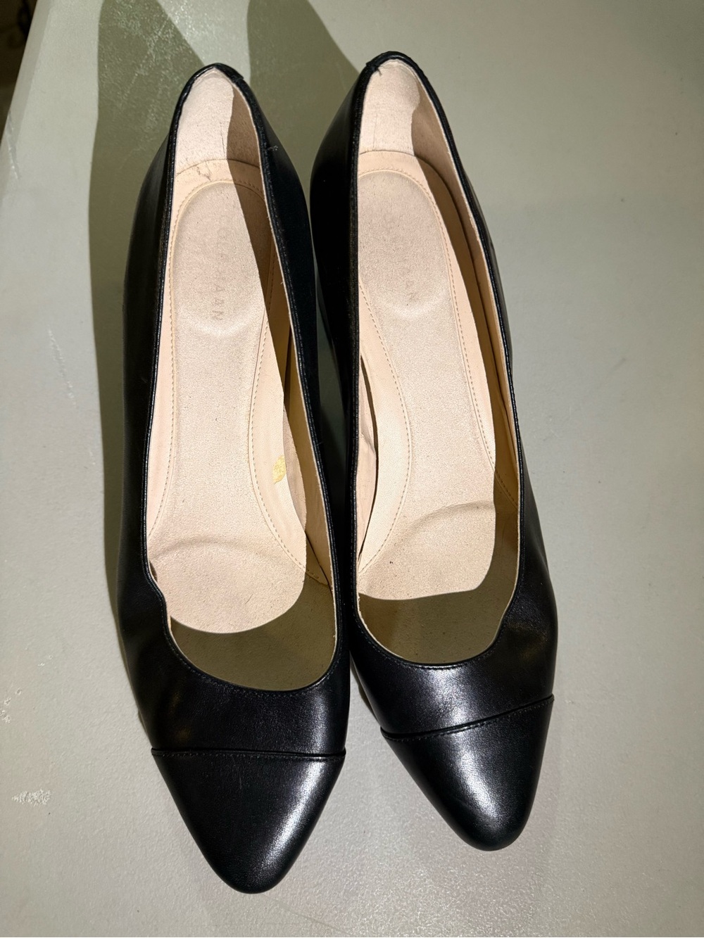 Cole Haan Women's Black Pointed-Toe Pumps